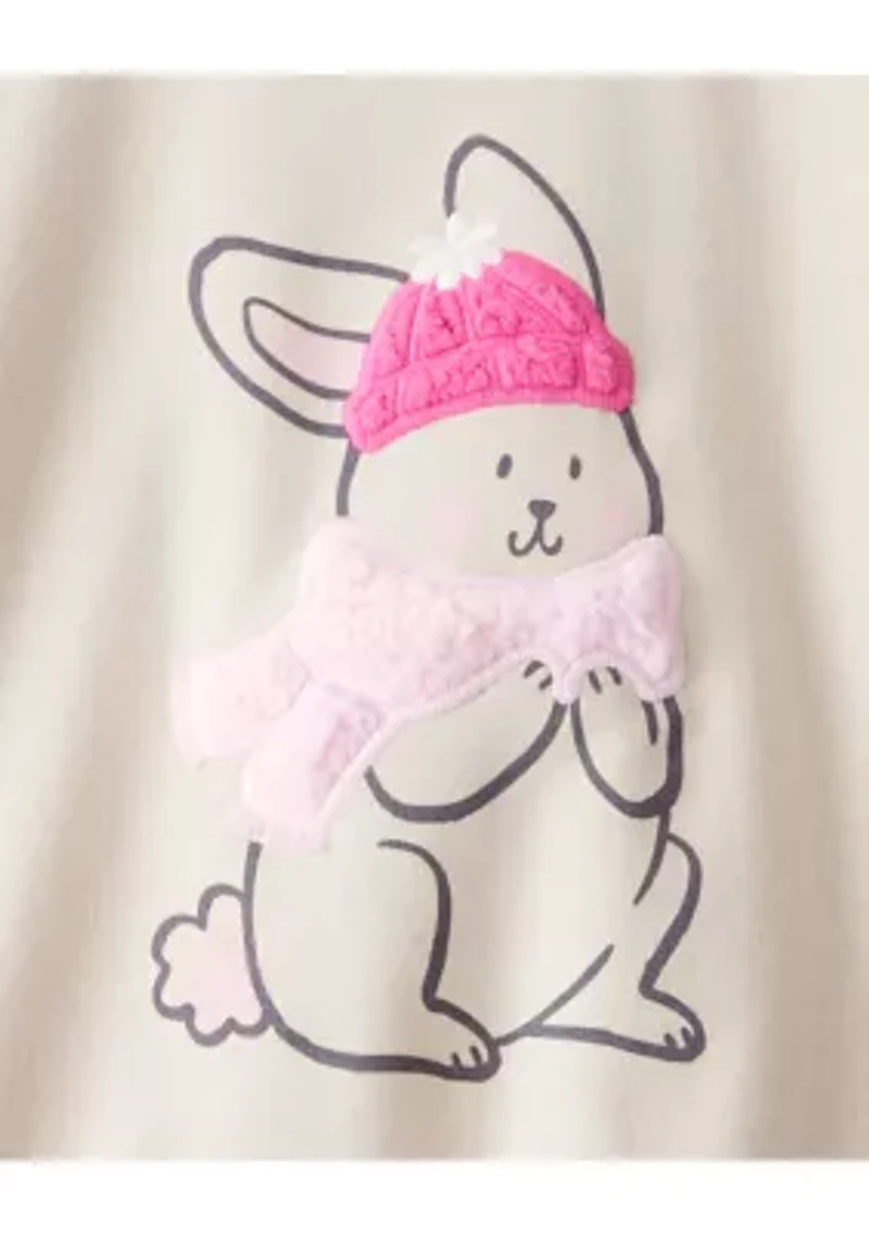 Toddler Girls Bunny Appliqué Pullover
