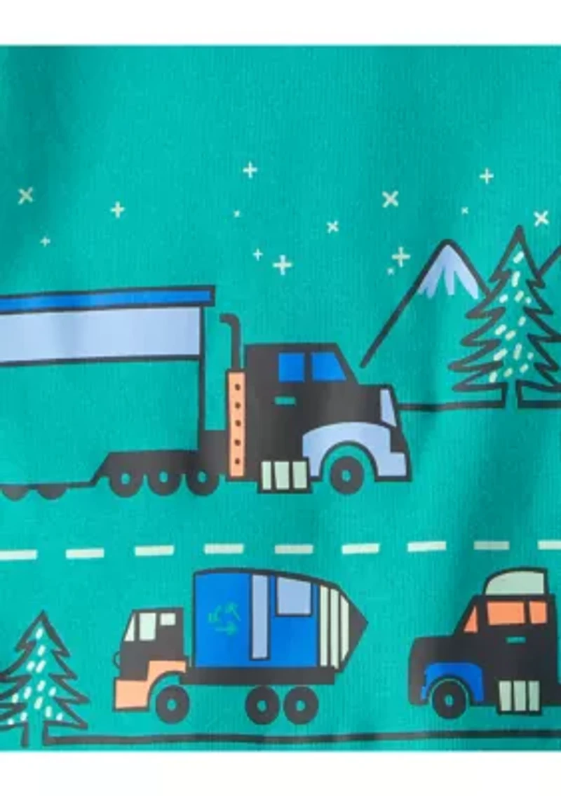 Toddler Boys Trucks 4-Piece Pajama Set