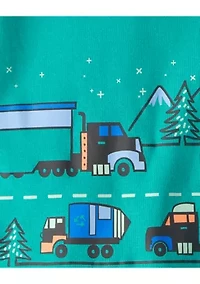 Toddler Boys Trucks 4-Piece Pajama Set