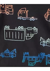 Toddler Boys Trucks 4-Piece Pajama Set