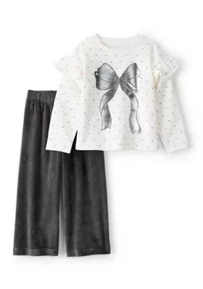 Toddler Girls Ruffled Sleeve Loungewear Set