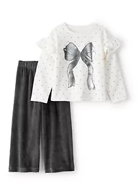 Toddler Girls Ruffled Sleeve Loungewear Set