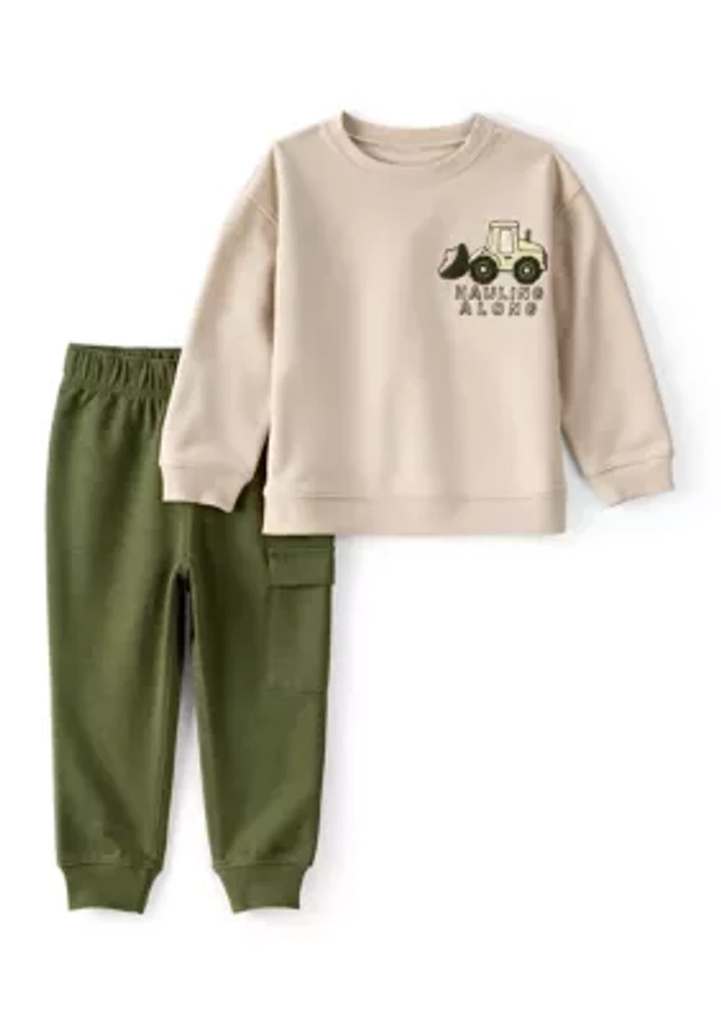Toddler Boys 2-Piece Pullover and Pant Set
