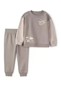 Toddler Boys Crew Neck Sweater and Pant Set