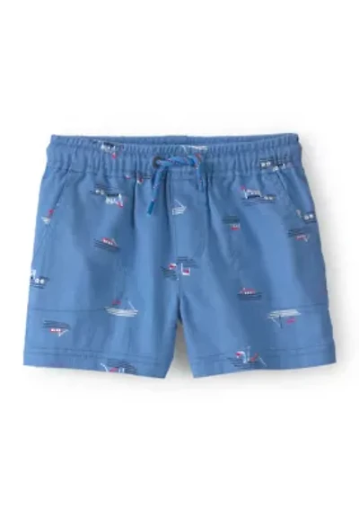 Toddler Boys Sailboat Print Shorts