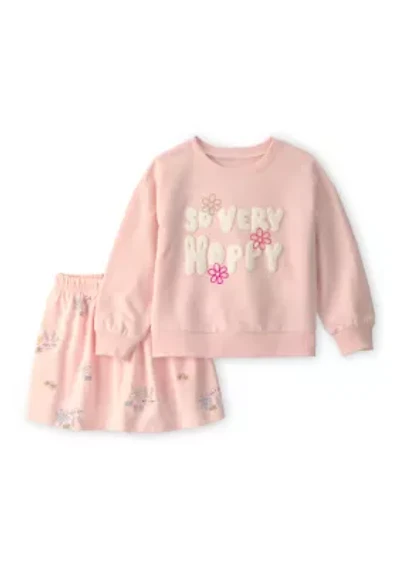 Toddler Girls Bunny Top and Skort 2-Piece Set