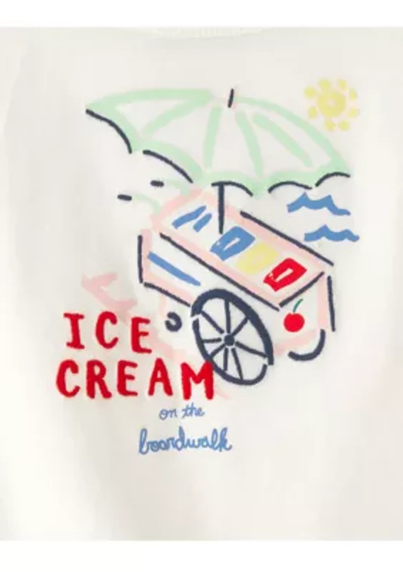 Toddler Girls Ice Cream Graphic Top