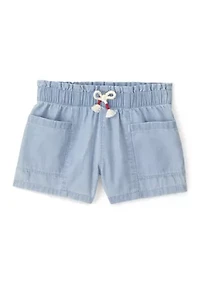 Baby Girls Chambray Shorts