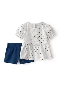Toddler Girls Shirt and Shorts Set