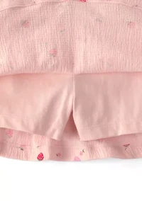 Toddler Girls Strawberry Shirt and Skort Set