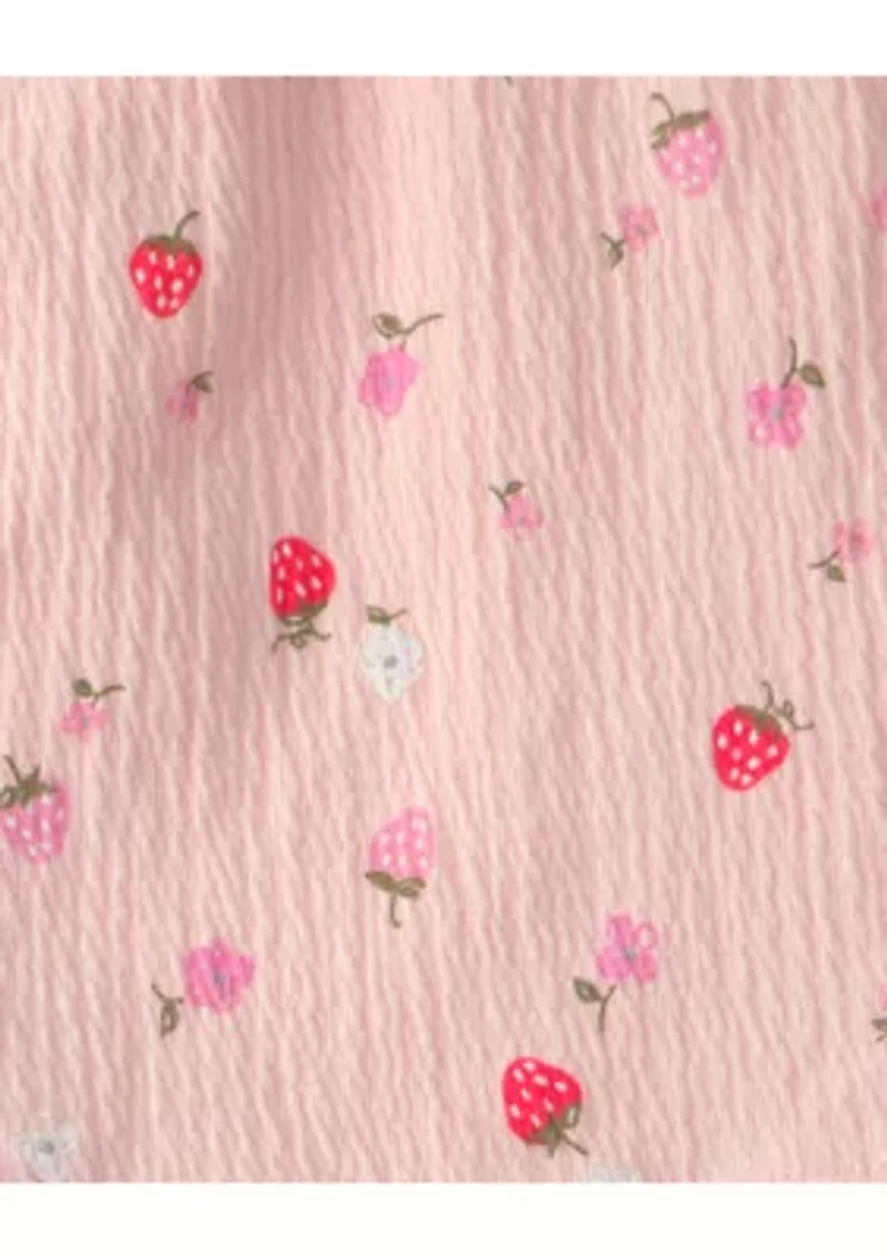 Toddler Girls Strawberry Shirt and Skort Set