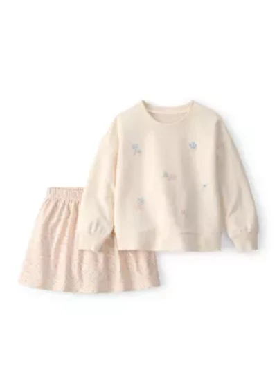 Toddler Girls Knit Top and Skort Set