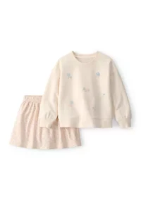 Toddler Girls Knit Top and Skort Set