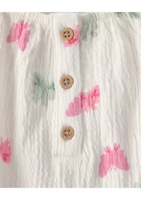 Toddler Girls Butterfly Shirt and Shorts Set