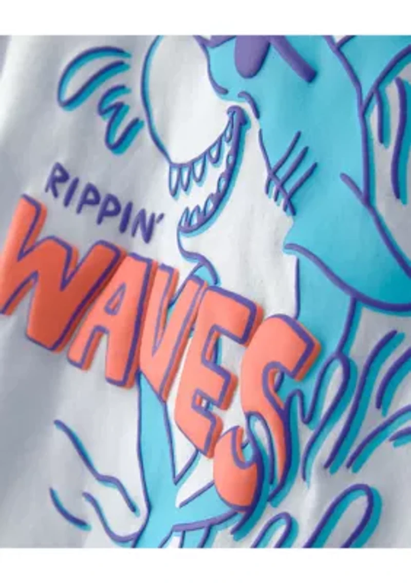 Toddler Boys Shark Graphic T-Shirt and Shorts Set