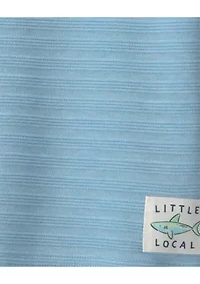 Toddler Boys Shark Print Shirt and Shorts Set