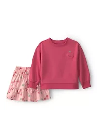 Toddler Girls 2 Piece Skirt Set
