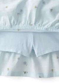 Toddler Girls Ruffle Print Shirt and Skirt Set