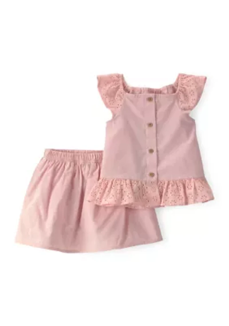 Toddler Girls 2 Piece Skirt Set