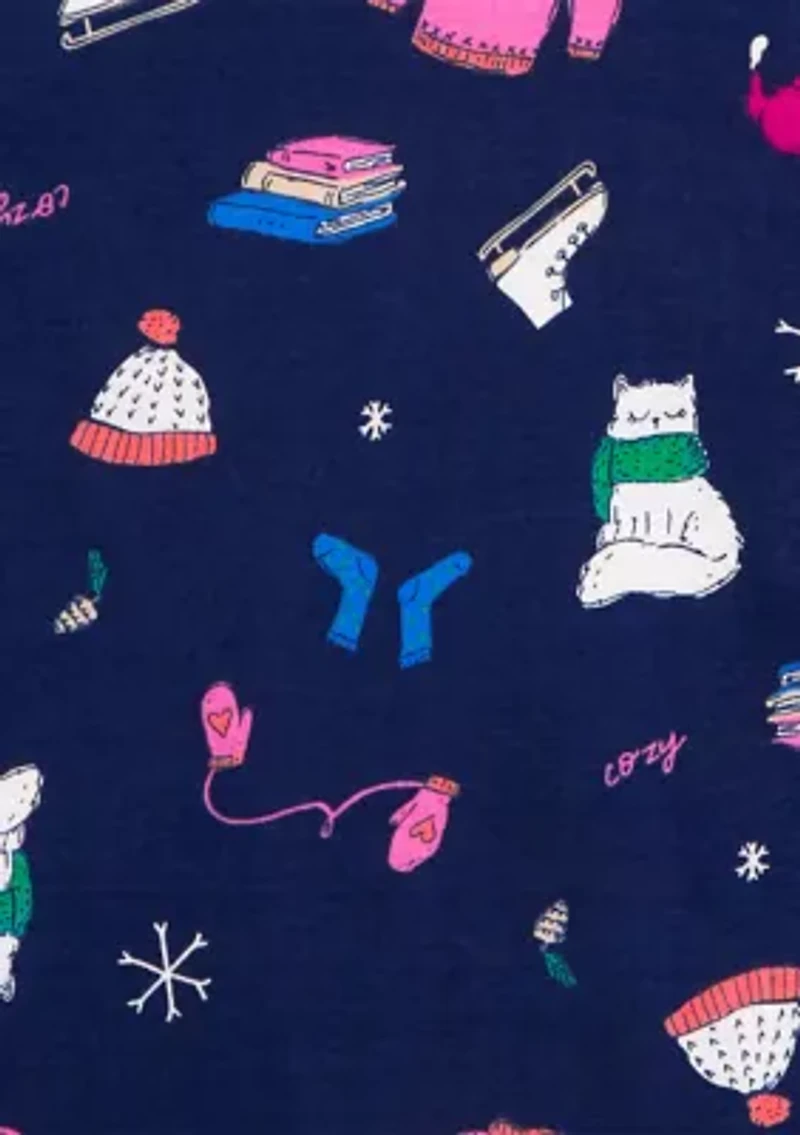 Girls 4-6x Winter Access Thermal 4 Piece Pajama Set