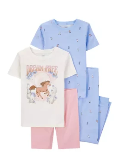 Toddler Girls Horse Pajama Set