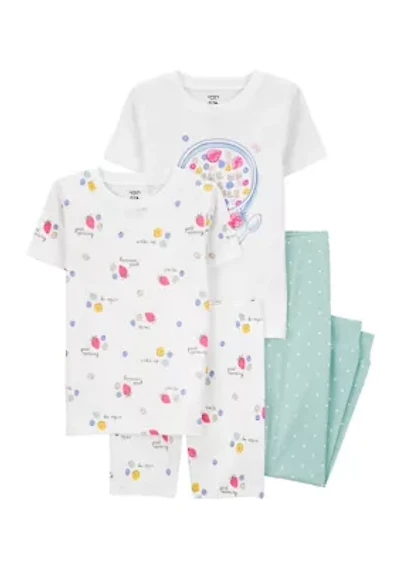 Girls 4-6x Printed Pajama Set
