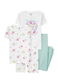 Girls 4-6x Printed Pajama Set