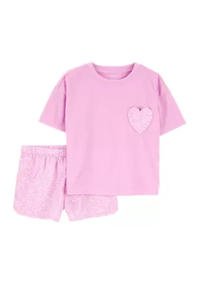 Girls 4-6x Heart Pajama Set