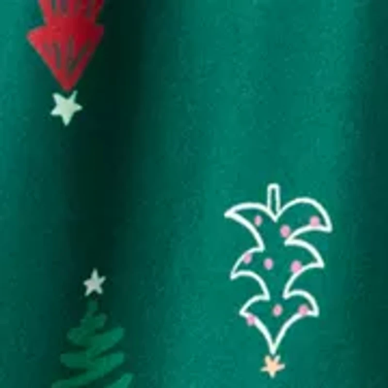 Girls 7-16 Christmas Trees Printed Nightgown Set