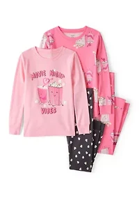 Girls 4-6x 4 Piece Pajama Set