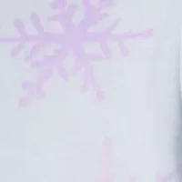 Girls 7-16 Snowflake Printed 4 Piece Pajama Set