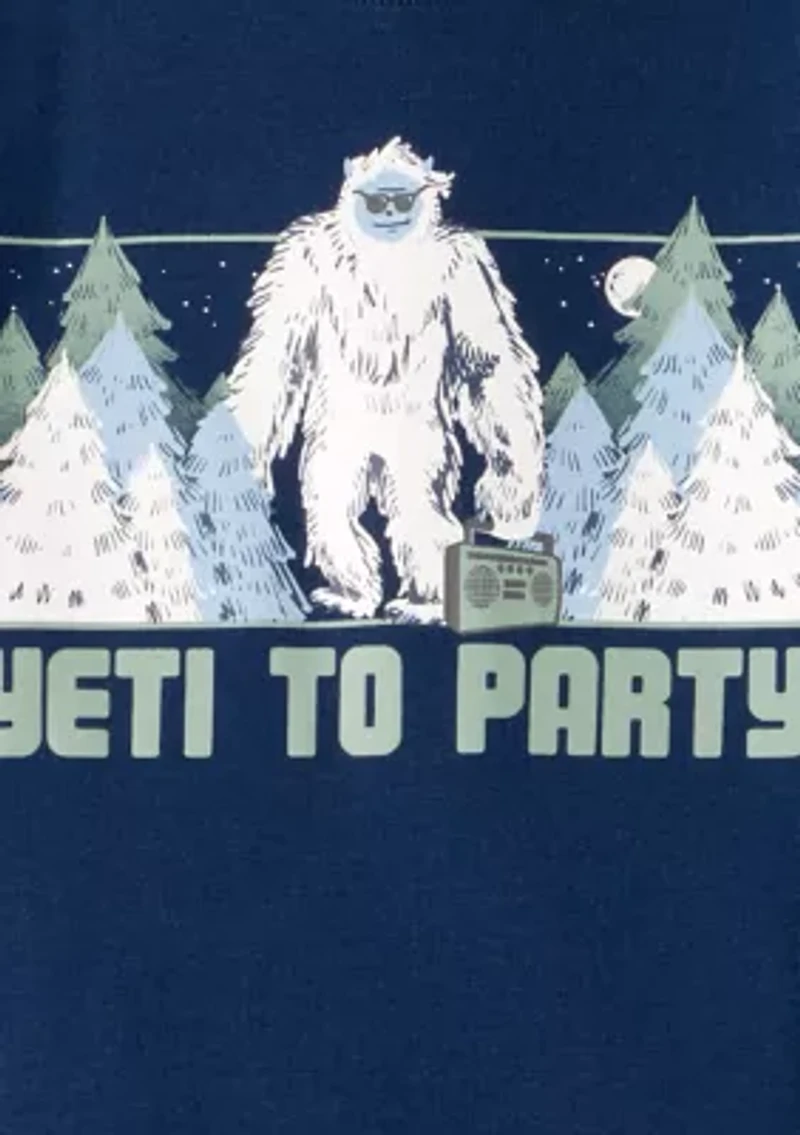 Boys 8-20 Yeti Printed Four Piece Pajama Set