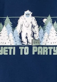 Boys 8-20 Yeti Printed Four Piece Pajama Set