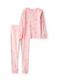 Girls 4-6x Smiley Pajama Set