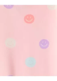 Girls 4-6x Smiley Pajama Set