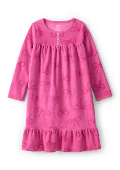 Girls 7-16 Bows Printed Nightgown
