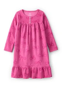 Girls 7-16 Bows Printed Nightgown