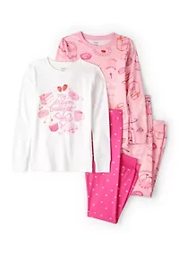 Girls 4-6x Breakfast 4-Piece Pajama Set
