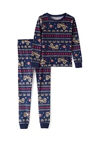 Boys 4-7 2-Piece Printed Pajama Set