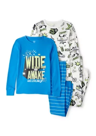 Boys 4-7 Gamer 4-Piece Pajama Set