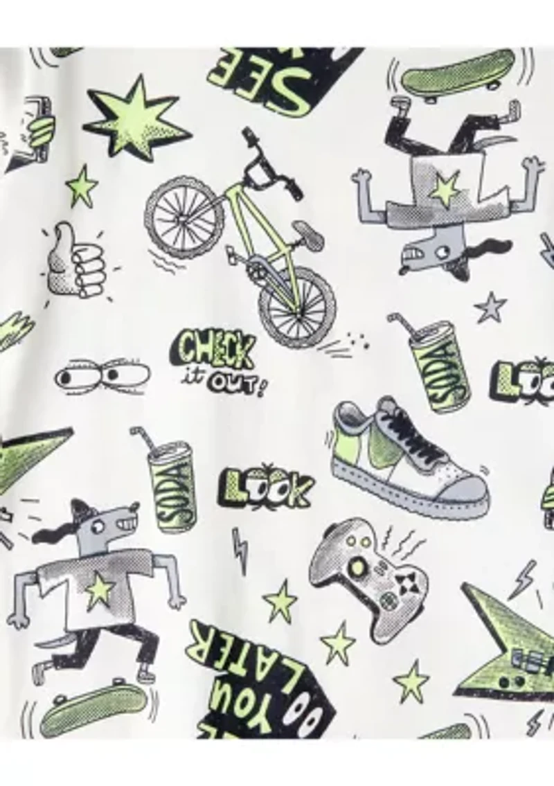 Boys 4-7 Gamer 4-Piece Pajama Set