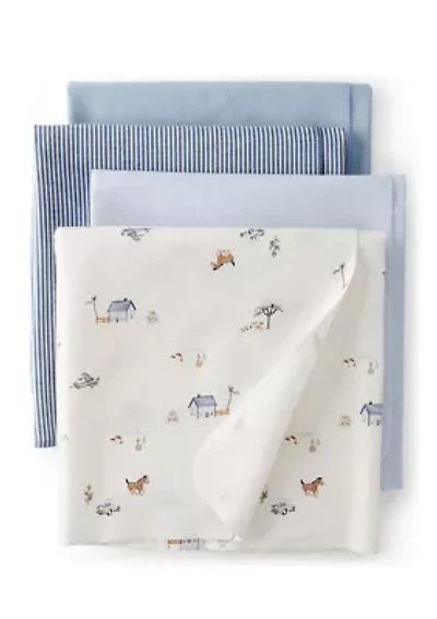 Baby Boys Blankets - 4 Pack