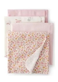 Baby Girls Blankets - 4 Pack