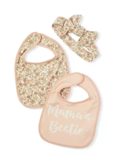 Baby 2 Bibs and Headband Set