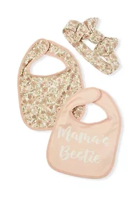 Baby 2 Bibs and Headband Set