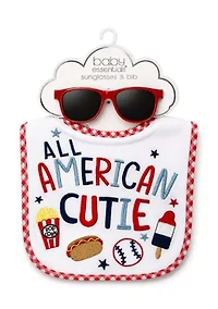 Baby American Cutie Bib with Glasses