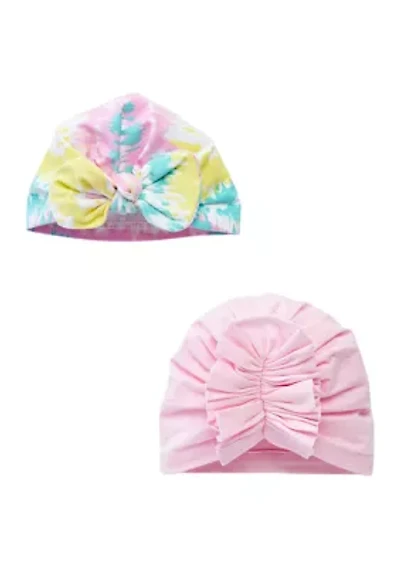 Baby Girls Tie-Dye Turban Hats