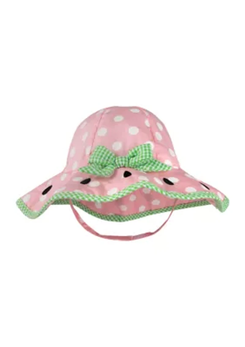 Watermelon Gingham Sun Hat