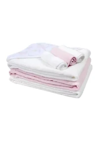 Baby Pink 6 Piece Bath Set