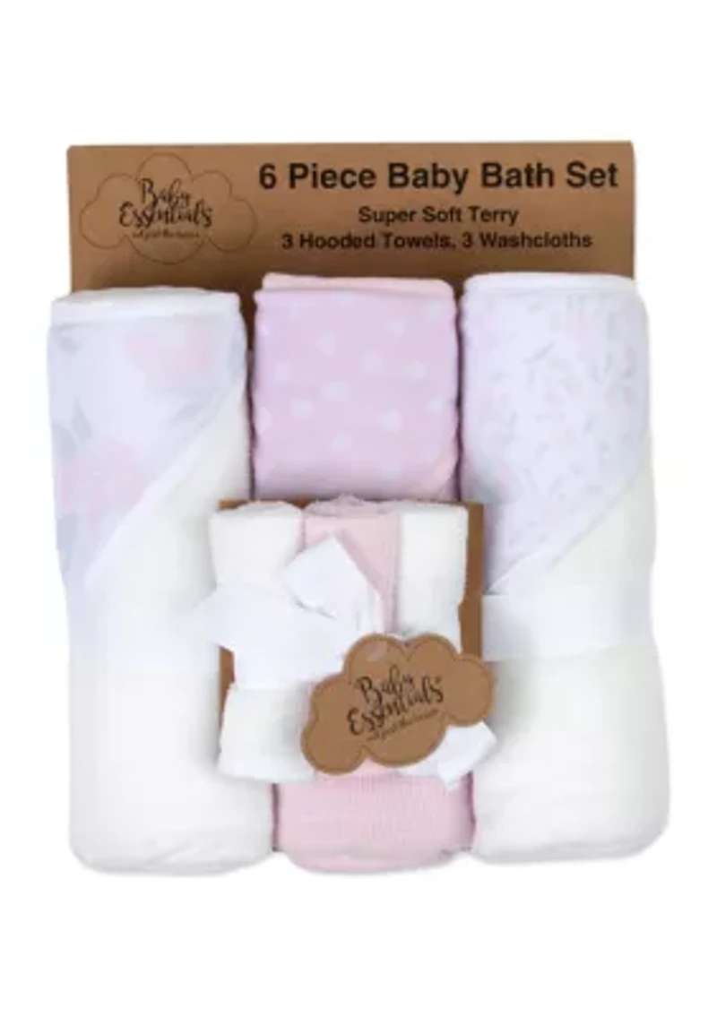 Baby Pink 6 Piece Bath Set